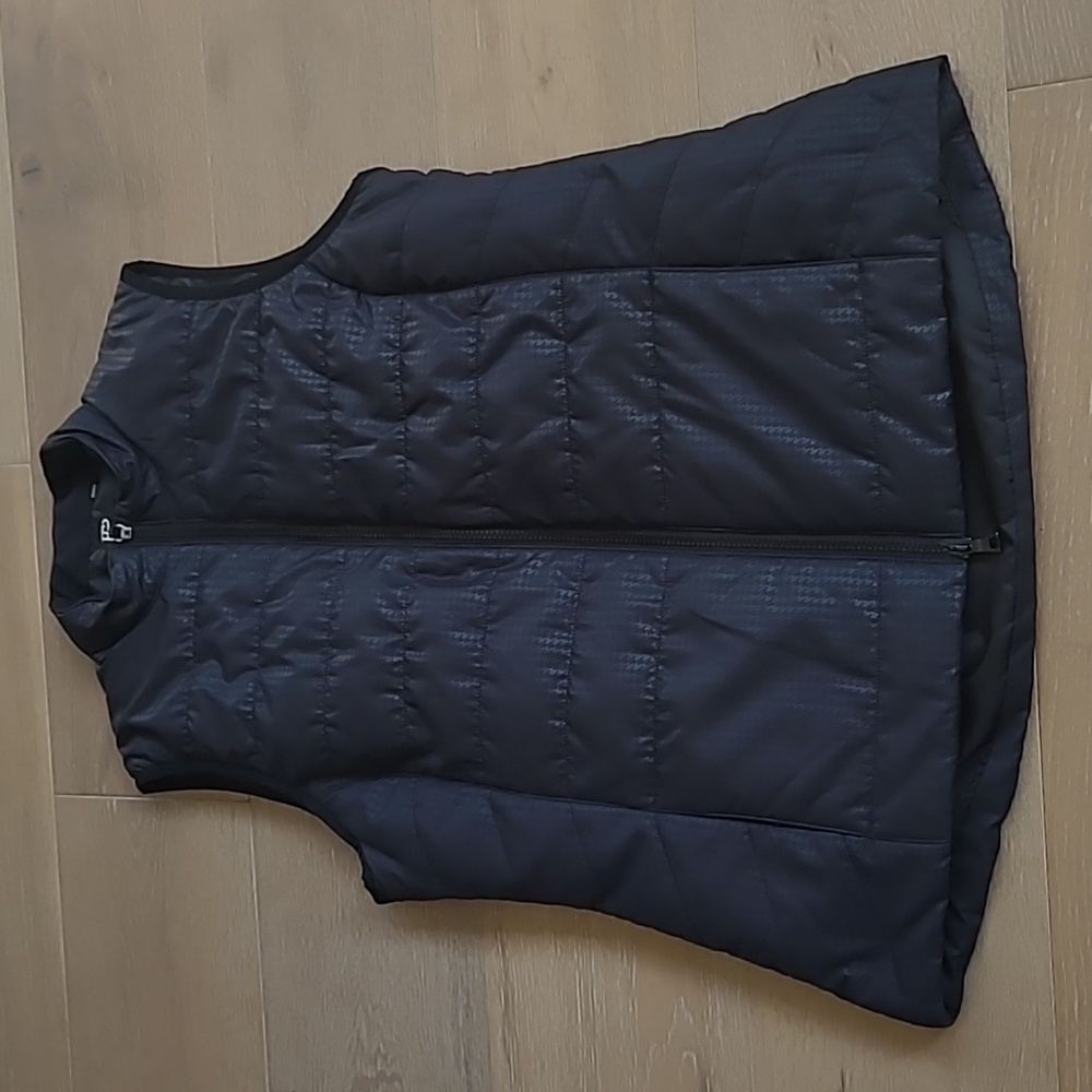 Euc Ep New York Women's Large Black Quilted Full Zip Golf Vest Active Outerwear